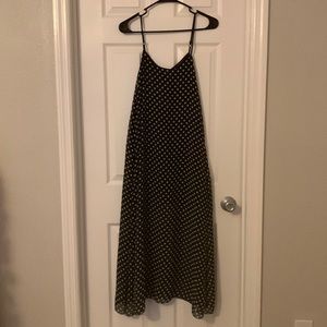 Black polkadot dress with pockets